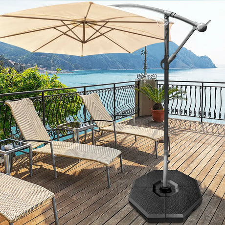 4 Pieces Patio Cantilever Offset Umbrella Weights Base Plate Set