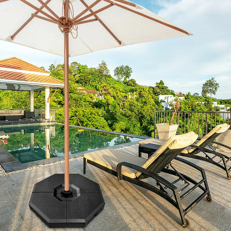 4 Pieces Patio Cantilever Offset Umbrella Weights Base Plate Set