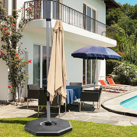 4 Pieces Patio Cantilever Offset Umbrella Weights Base Plate Set