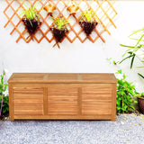 Wood Storage Box with Large Storage Space for Patio & Backyard