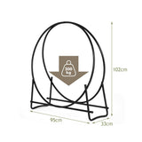 102cm Firewood Rack with  for Indoor & Outdoor Use