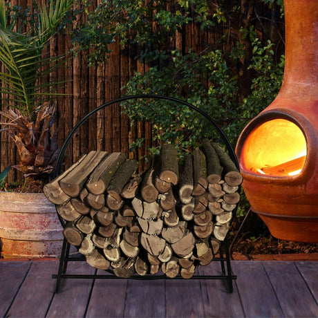 102cm Firewood Rack with  for Indoor & Outdoor Use