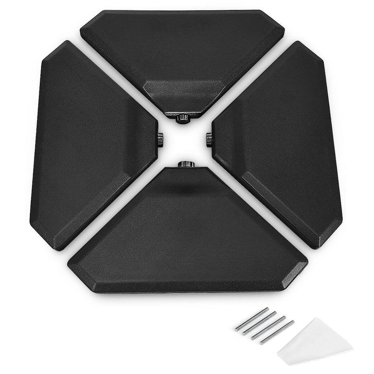 4 Pieces Cantilever Umbrella Base with Concave Handles