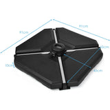 4 Pieces Cantilever Umbrella Base with Concave Handles