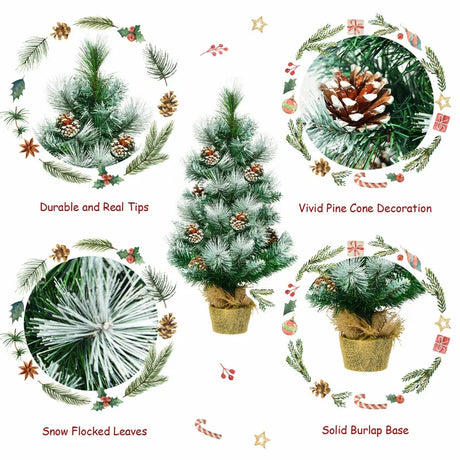 24 Inch Snow Flocked Artificial Christmas Tree