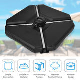 4 Pieces Cantilever Umbrella Base with Concave Handles