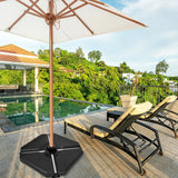4 Pieces Cantilever Umbrella Base with Concave Handles