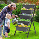 5-Tier Vertical Planter with Drainage Hole for Garden