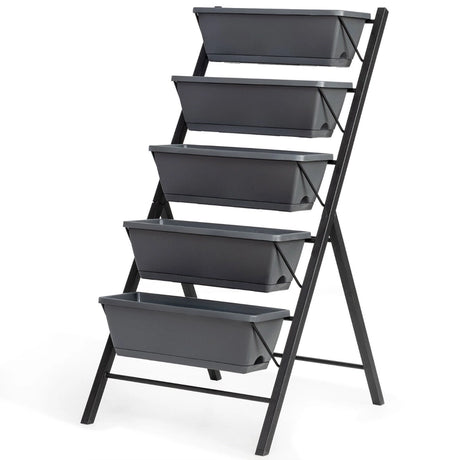 5-Tier Vertical Planter with Drainage Hole for Garden
