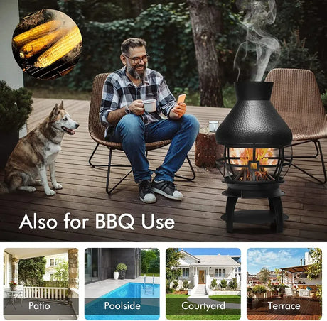 Patio Wood Burning Chimneys Fireplace