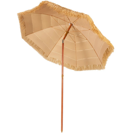 2m Thatch Umbrella Tilting Outdoor Beach Patio Sun Shelter Parasol