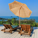 2m Thatch Umbrella Tilting Outdoor Beach Patio Sun Shelter Parasol