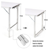 Portable Outdoor Aluminum Picnic Table with Zippered Storage Organizer for BBQ/Party