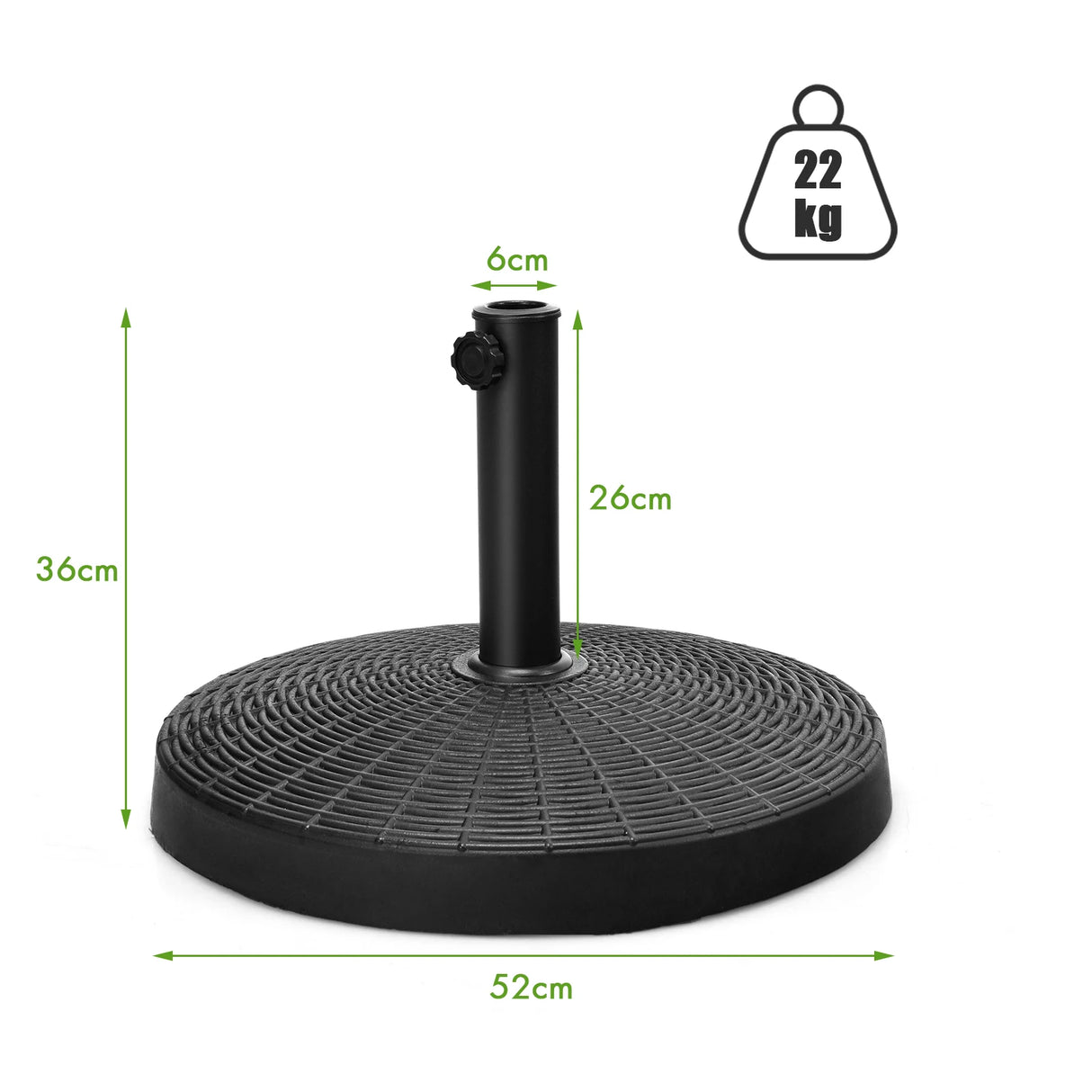 49 LBS Patio Resin Umbrella Base Stand for Outdoor