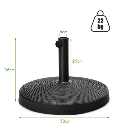 49 LBS Patio Resin Umbrella Base Stand for Outdoor