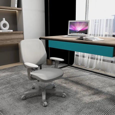 Vinsetto Office Chair, Breathable Mesh Swivel Desk Chair with Adjustable Height and  360 Swivel Security Wheels for Home Office, Study, Grey
