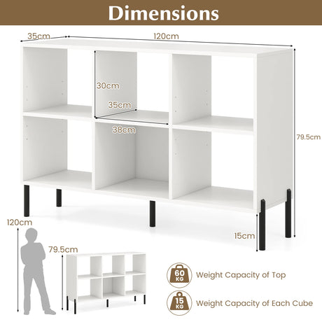 Open-Back Bookshelf with Drawer for Study-White