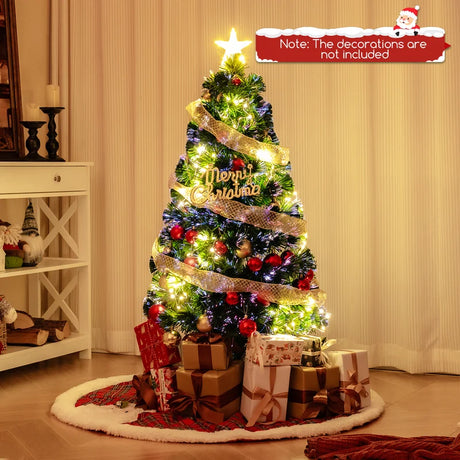 Optical Fiber Christmas Tree Pre-Lit Artificial Xmas Tree-1.2M