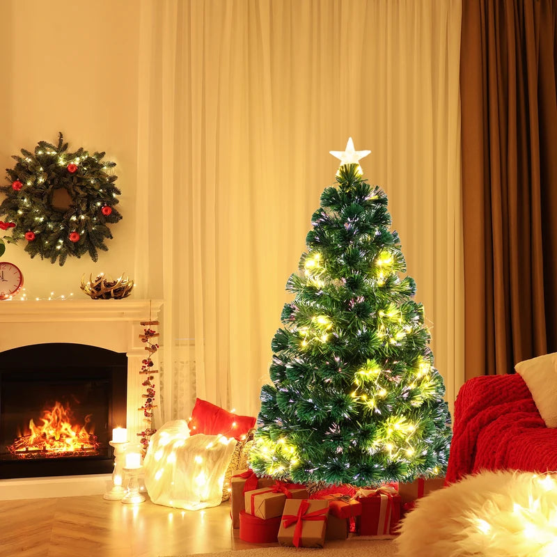 Optical Fiber Christmas Tree Pre-Lit Artificial Xmas Tree-1.2M