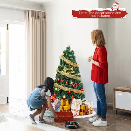 Optical Fiber Christmas Tree Pre-Lit Artificial Xmas Tree-1.2M