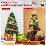 Optical Fiber Christmas Tree Pre-Lit Artificial Xmas Tree-1.2M
