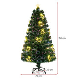 Optical Fiber Christmas Tree Pre-Lit Artificial Xmas Tree-1.5M