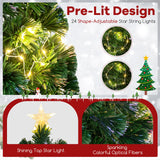 Optical Fiber Christmas Tree Pre-Lit Artificial Xmas Tree-1.5M