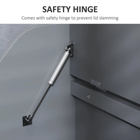 HOMCOM 61L Home Storage Chest - Grey