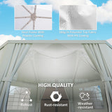 Outsunny 6.8 x 5m Octagonal Marquee Gazebo - White