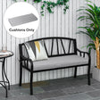 Outsunny 2 Seater Garden Bench Cushion -Light Grey