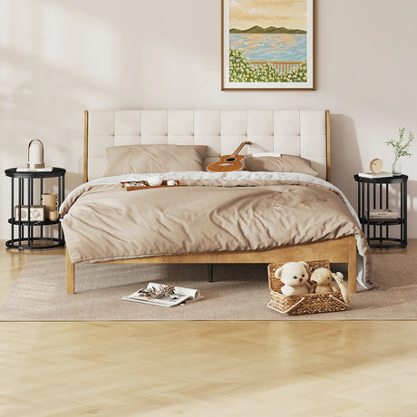 HOMCOM Set of Two Marble-Effect Coffee Tables - Black