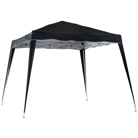 Outsunny 3 M x 3 M Base/ 2.5 M x 2.5 M Top Pop Up Gazebo with Carry Bag, Height Adjustable Slant Leg Party Tent Instant Event Shelter for Garden, Patio, Black