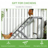 PawHut Walk-In Chicken Run, Metal Chicken Coop with Cover, Outdoor Hen Poultry House Cage with Chicken Activity Shelf, for Chickens, Rabbits, Ducks, 2.8 x 1.9 x 2m