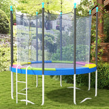 SPORTNOW 8FT Trampoline Spring Cover, Plastic Trampoline Pad Replacement with Elastic Cord, Waterproof, UV Resistant and Tear-Resistant, Multi-Colored