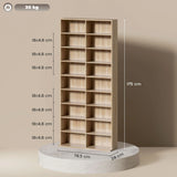 HOMCOM 640 CD Storage Tower - Nature Wood Finish