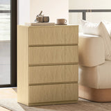 HOMCOM Chest of Drawers, 4-Drawer Storage Cabinets, Modern Dresser, Storage Drawer Unit for Bedroom