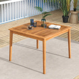 39 Inch Acacia Wood Dining Square Bistro Table with 1.96 Inch Umbrella Hole