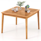 39 Inch Acacia Wood Dining Square Bistro Table with 1.96 Inch Umbrella Hole