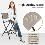 Folding Bar Stools Set of 2 Backrest Humanized Footrest-Coffee