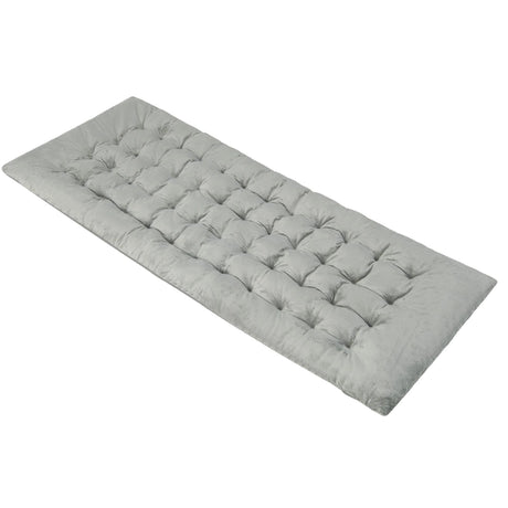 75 x 27.5 Inch Camping Cot Pads with Soft and Breathable Crystal Velvet-Gray