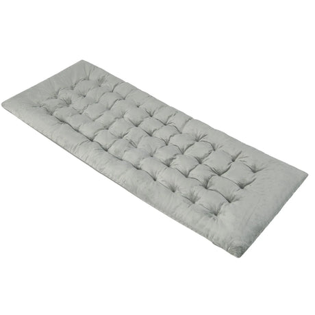 75 x 27.5 Inch Camping Cot Pads with Soft and Breathable Crystal Velvet-Gray