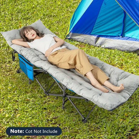 75 x 27.5 Inch Camping Cot Pads with Soft and Breathable Crystal Velvet-Gray