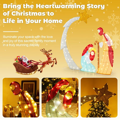 Outdoor Christmas Decoration with 140 LED Lights and  Zip Ties