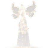 Outdoor Decorative Angel with Halo and 148 Warm White LED Lights