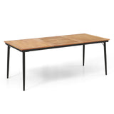 79" Acacia Wood Outdoor Dining Table for 8 with 1.9" Umbrella Hole