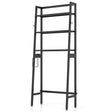 3-Tier Over The Toilet Storage Shelf with Adjustable Bottom Bar-Black