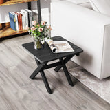 Outdoor Folding Side Table Foldable Weather-Resistant HDPE Adirondack Table-Black