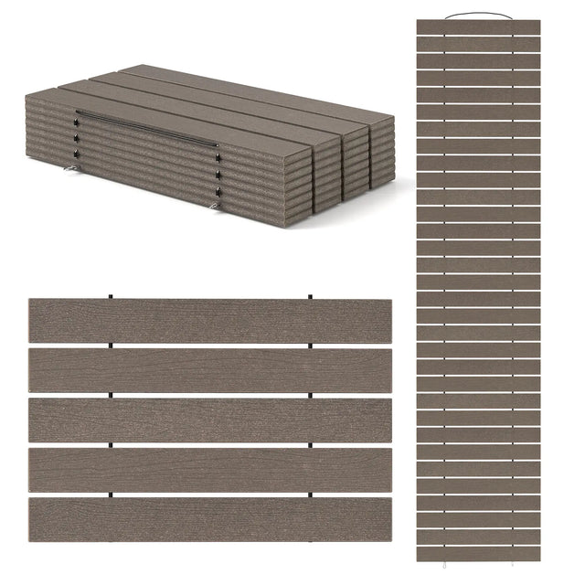 242 cm Outdoor Garden Pathway Patio Roll Out Straight Walkways-Grey