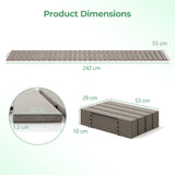 242 cm Outdoor Garden Pathway Patio Roll Out Straight Walkways-Grey