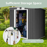 4' x 7' Outdoor Garden Storage Shed Tool House-Gray